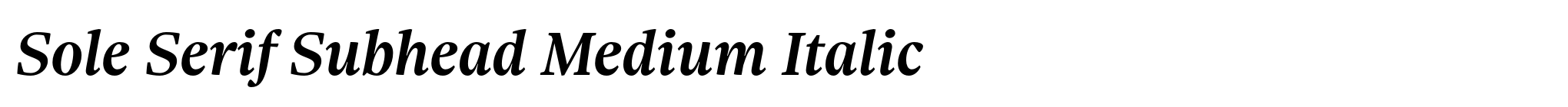 Sole Serif Subhead Medium Italic image
